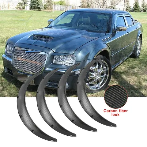 LAICY-guardabarros de fibra de carbono para rueda de coche, Kit de carrocería ancha, protector contra salpicaduras, para Chrysler 300 C S 1963-2021
