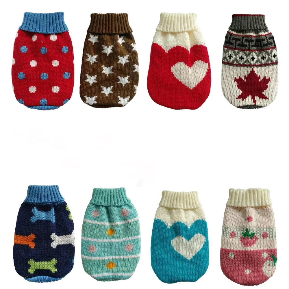 Cute Cartoon Reindeer Sweater for Pets Warm Costume Christmas Dog Sweater Puppy and Cat Jumper Knitwears Winter Dog Clothes