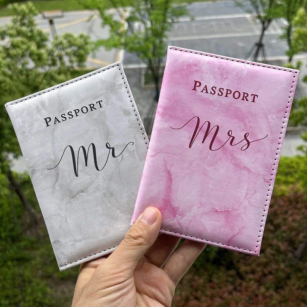 

Personalised Mr and Mrs Passport Covers with Customized Name Passport Holder customized passport cover for couples