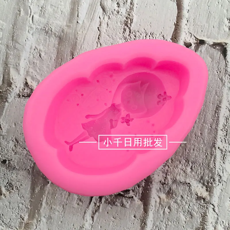 สาวน้อยดอกไม้ Fairy แม่พิมพ์ซิลิโคน DIY ช็อกโกแลตแม่พิมพ์อาหารวัสดุความปลอดภัยขนมหวานทําสบู่แม่พิมพ์อุปกรณ์ครัว