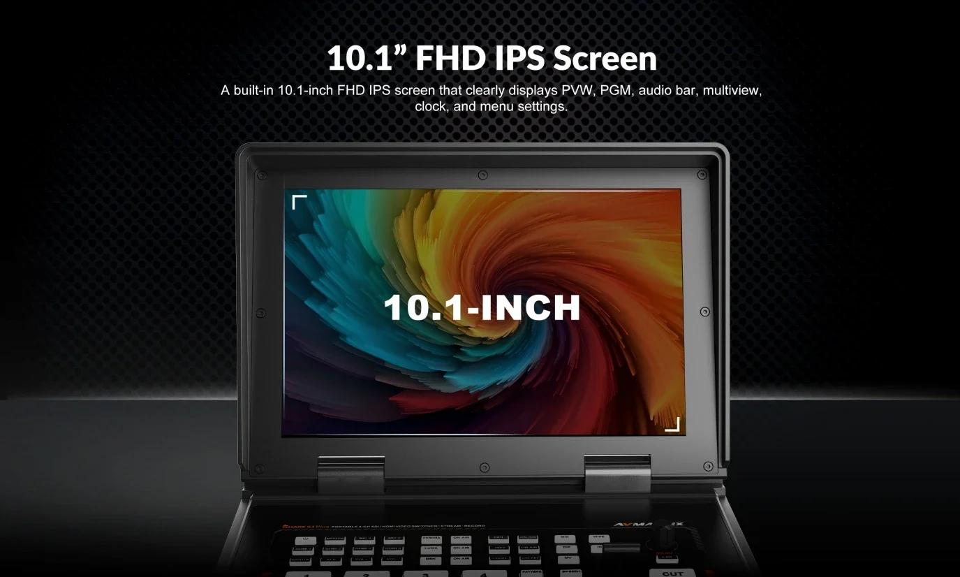 AVMATRIX 4-قناة SDI/HD Shark H4/Shark H4 Plus/Shark S4/Shark S4 Plus 10.1 بوصة محول فيديو متدفق