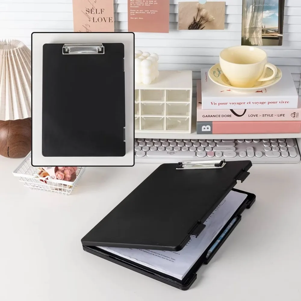 

Multifunctional A4 Folder Clamp Storage Box Large Capacity Writing Storage Integrated Document Board Clamp