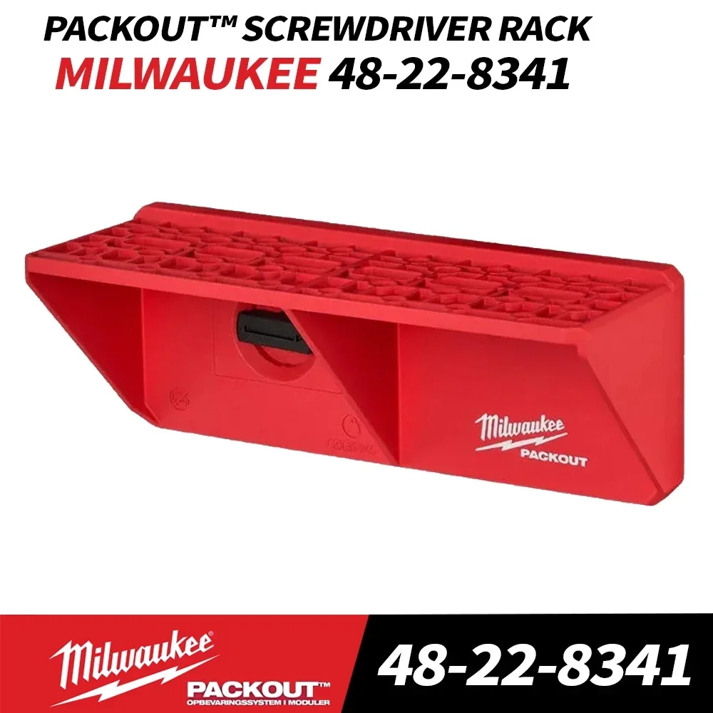 

Стойка для отверток Milwaukee 48-22-8341 PACKOUT с многоразмерными слотами, несущий инструмент, запасные части для хранения, инструменты MILWAUKEE