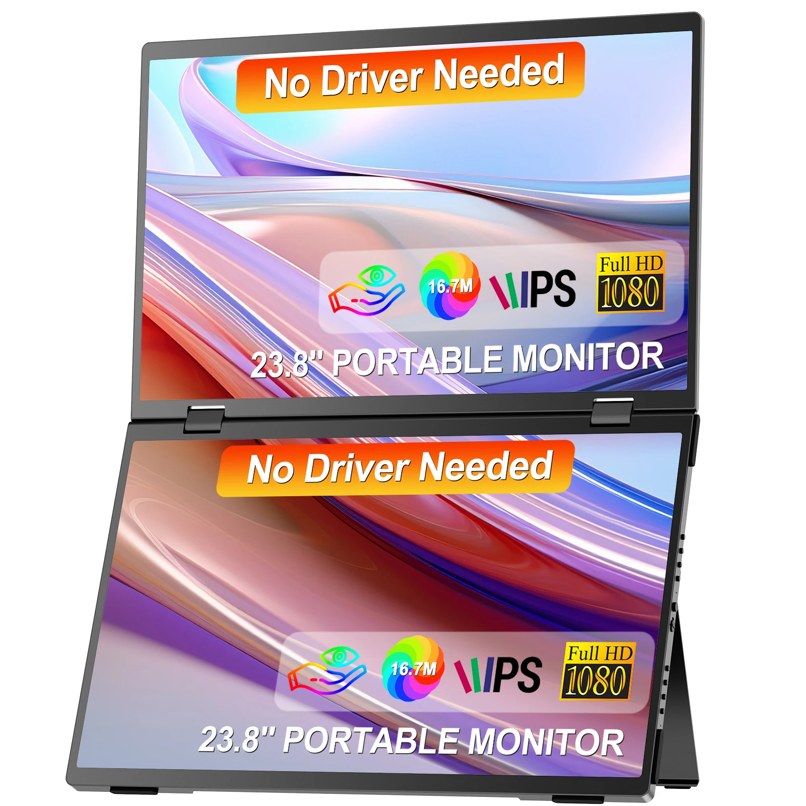 

EVICIV 15.6" Dual Portable Monitor 1080P FHD With 360° Flip External Computer Display For PC Laptop Mac Phone Xbox PS4/5 Switch