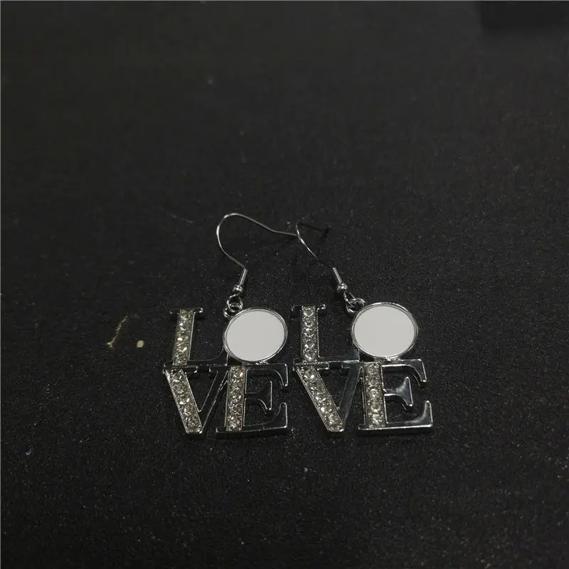 sublimation blank mom dangle earrings Water drop shape drop earring for hot transfer printing consumables 20pair/lot