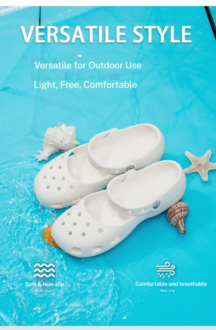 Damen Sommer Ballett Mary Jane Sandalen Rutschfeste Weiche Atmungsaktive Leichte Geschlossene Zehen Strand-Clogs – Detail 3