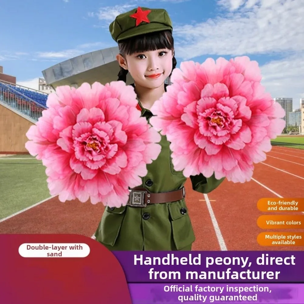 New Hand held Peony Dance Performance Props 30/40/50cm DIY Handmade Stage Art Classica Props Dance Performance Props