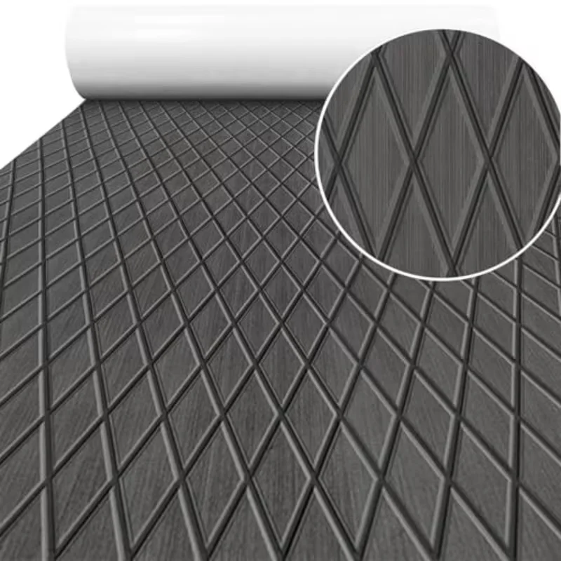Waterproof UV Resistant EVA Foam Self-Adhesive Mat Durable Diamond Texture Flooring For RV Motorboat Yacht Marine Supplies