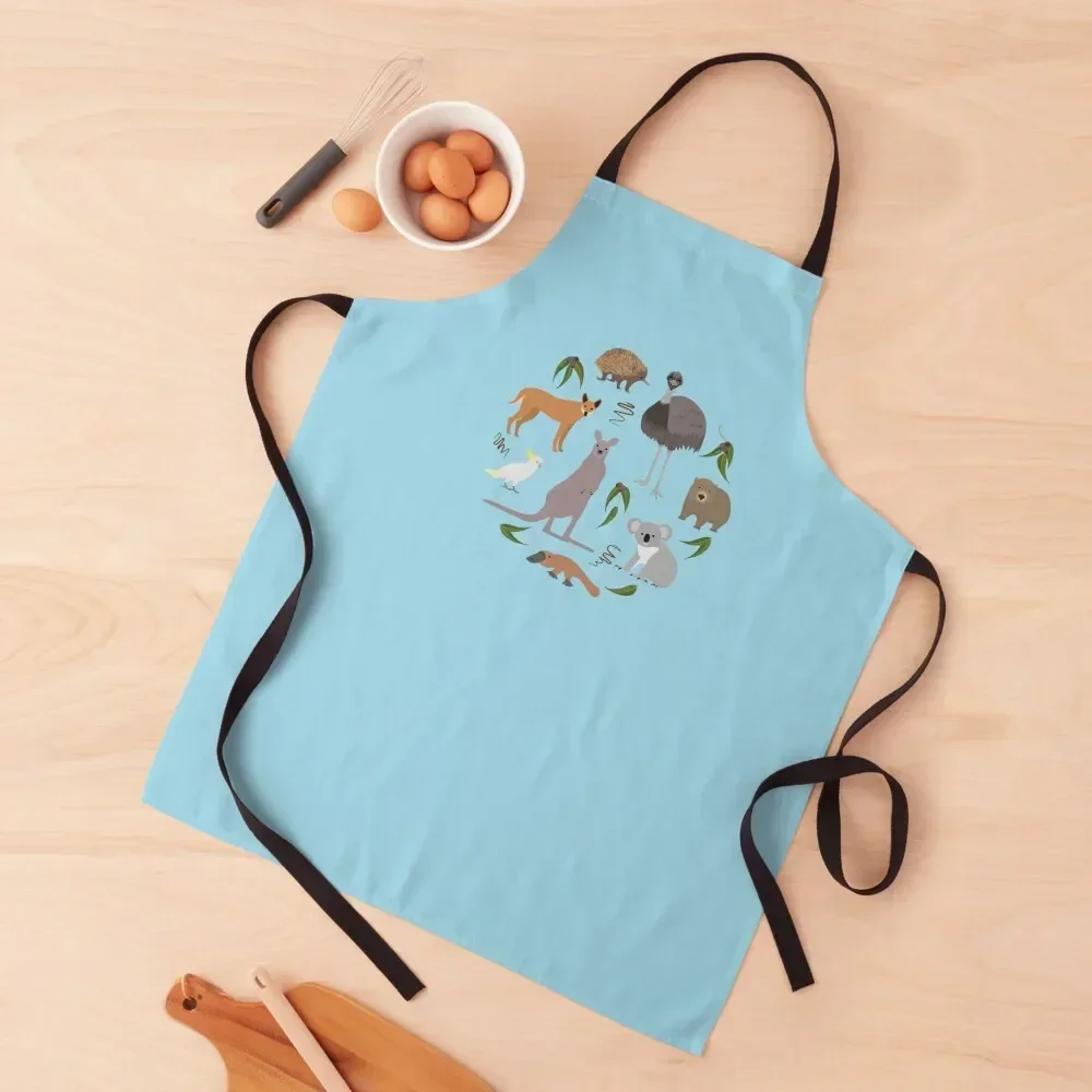 

Australian Animals Apron men's barbecue Kitchen Novel Kitchen Accessories Apron