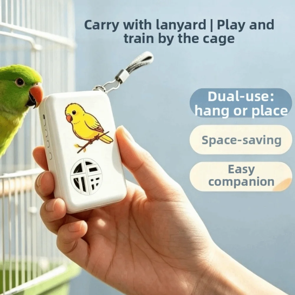 Recording Bird Talking Trainer Auto Cycle Playback Bird Learning Machine Interactive Multi Segment Audio Parrot Voice Recorder