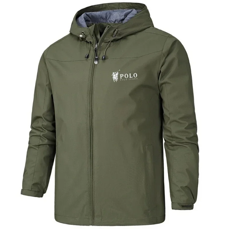 2026 Autumn/Winter Outdoor Leisure Sport Jacket, Men's Mountaineering Suit, Waterproof Zippered Hooded Windproof Coat