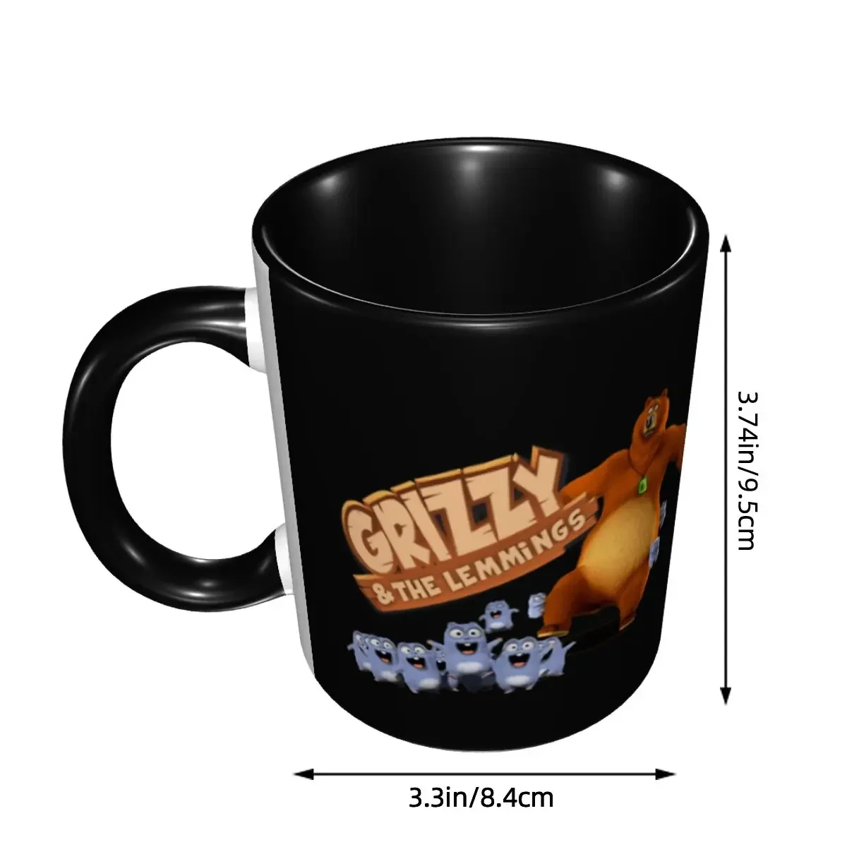 Custom Grizzy And Lemmings Funny Angry The Lemmings Coffee Mug DIY Cartoon Tv Show Ceramic Milk Tea Cups