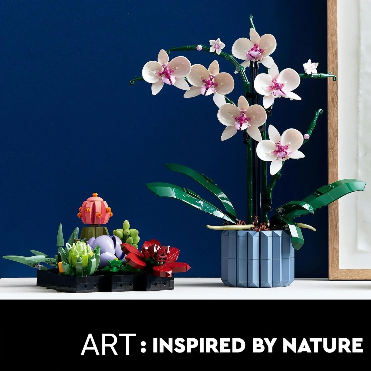 

Artificial Rose Orchid Wildflower Potted Plant DIY Building Blocks Sets 3D Eternal Love Flower Model Home Decor Festival Gift