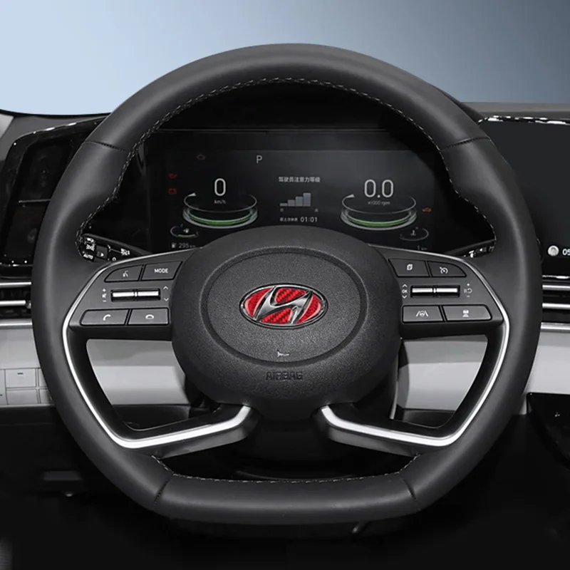 자동차 스티어링 휠 장식 스티커 현대 IONIQ 소나타 Elantra Grandeur i20 i10 SantaFe i30 KONA 용 인테리어 액세서리