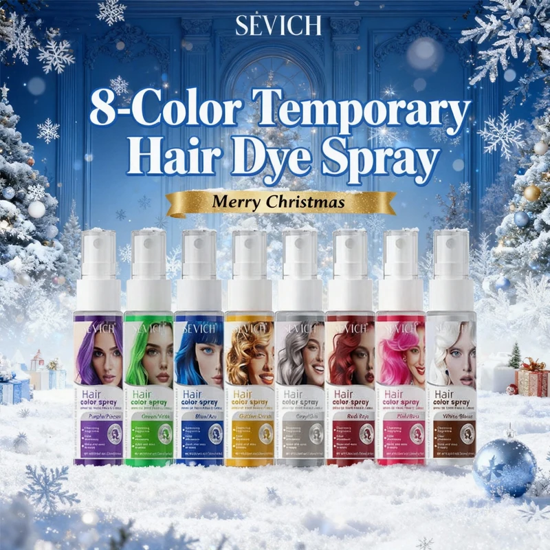

Christmas Disposable Hair Colors Spray Temporary Hair Dye Cream Instant Hair Styling Chalk Natural Plant Hair Dye Purple Green