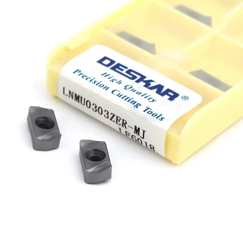 

10pcs LNMU0303ZER LNMU0202ZER MJ LF6018 TF618 DESKAR Milling Insert Double Sided Fast Feed Blade CNC Lathe Cutter Turning Tools