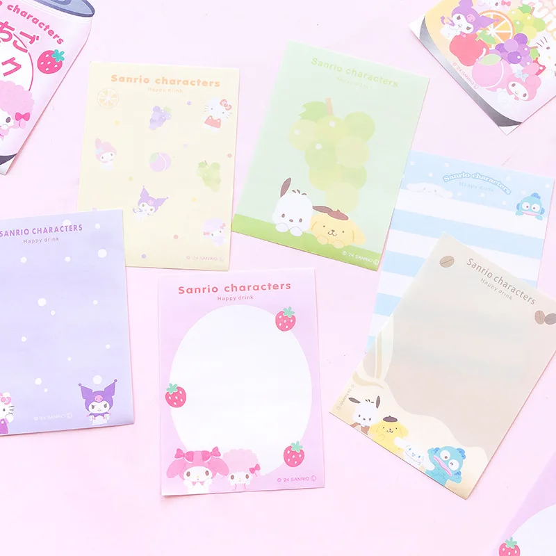 70 Pages Cute Cartoon Character Drinks Memo Pad Scrapbooking DIY Kawaii Stationery Non Sticky Notes School Message Memo Paper