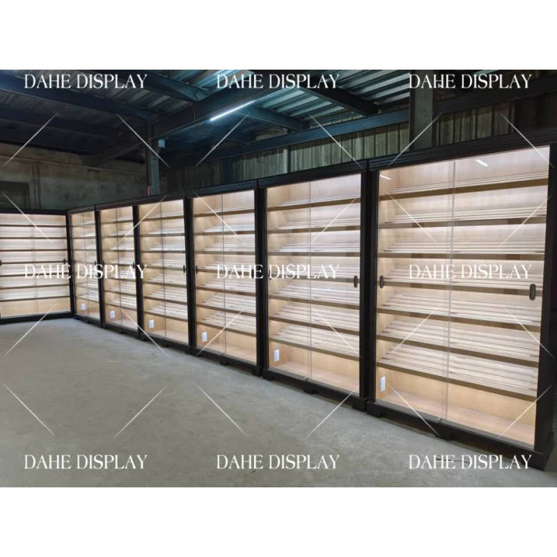 Custom.4000 Ct Große Kapazität Humidor Zigarren Doppeltür Luftbefeuchter Zigarre Vitrine Rauch Shop Display Zigarre Humidor Schrank