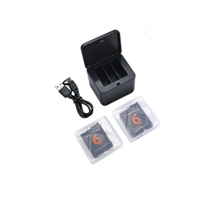 2PCS 1900mAh Battery for DJI Osmo Action 6/5Pro/4/3 Action Camera Full Decoded No Pop‑up And Fast Charger for Osmo Accessories