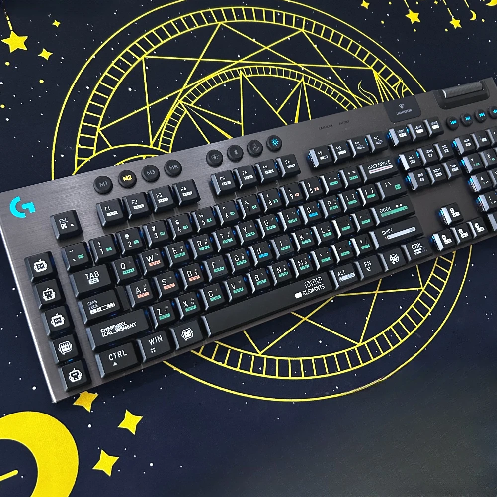 

Chemistry Themed PBT Logitech G915 Keycaps Compatible with G815/G915TKL/G913 Mechanical Keyboard, No Oil and Fading