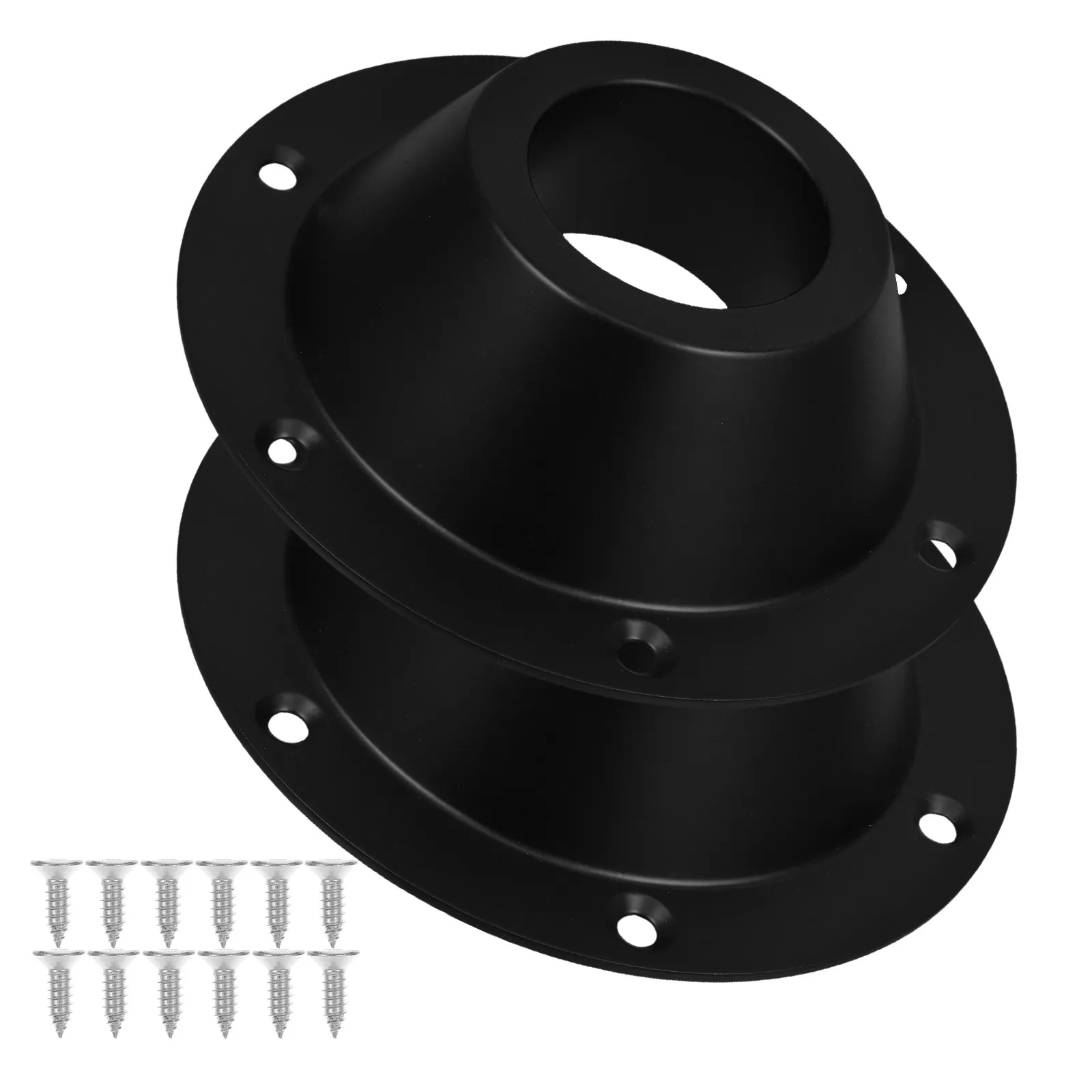 

2Pcs Rv Table Base Mount Black Aluminum Pedestal Flange Stable Floor Mount Replacement Plate for Camper Boat Furniture Support