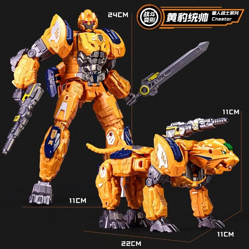

In Stock Transformed Toys Beast Wars Cheetor KO 24CM Alloy Deformable Model Action Figure Robot Hobbies Collection Anime Figure