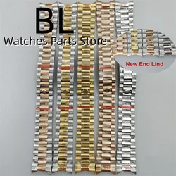 20mm Width New EndLink Silver Gold Rose Gold Watch Strap 904L Stainless Steel Bracelet Folding Buckle Fit BLIGER 36/39/40mm Case
