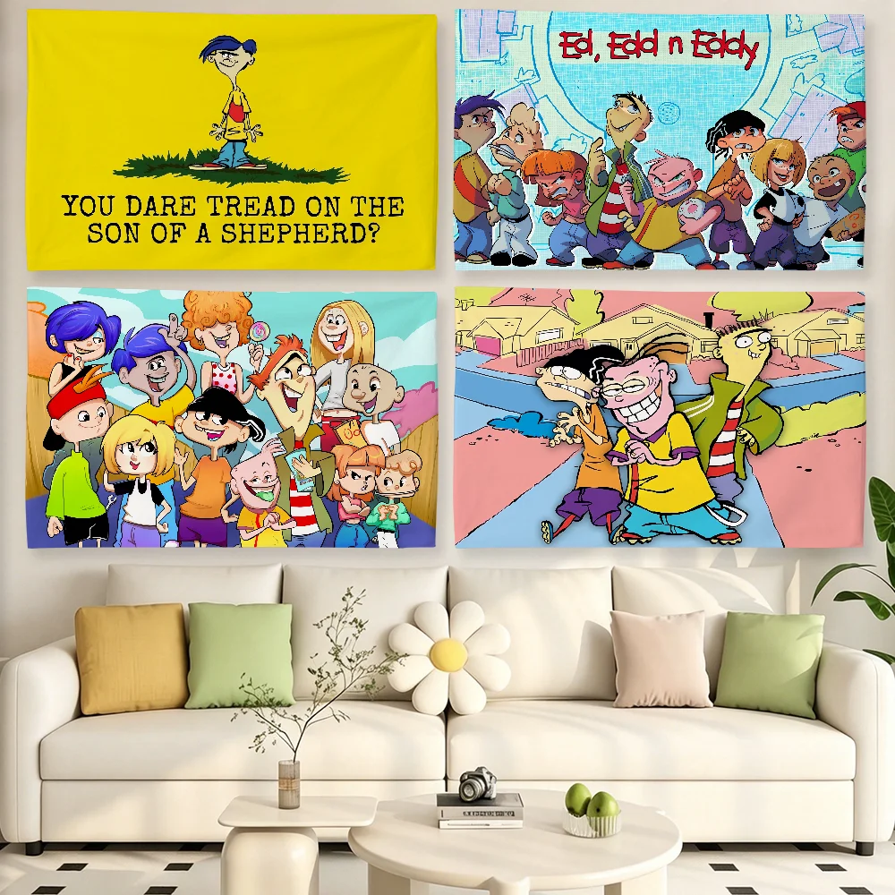 Funny E-Ed E-Edd n Eddy Cartoon flag For Living Room Home Dorm Decor Wall Outdoor Camping Party Banner Gifts