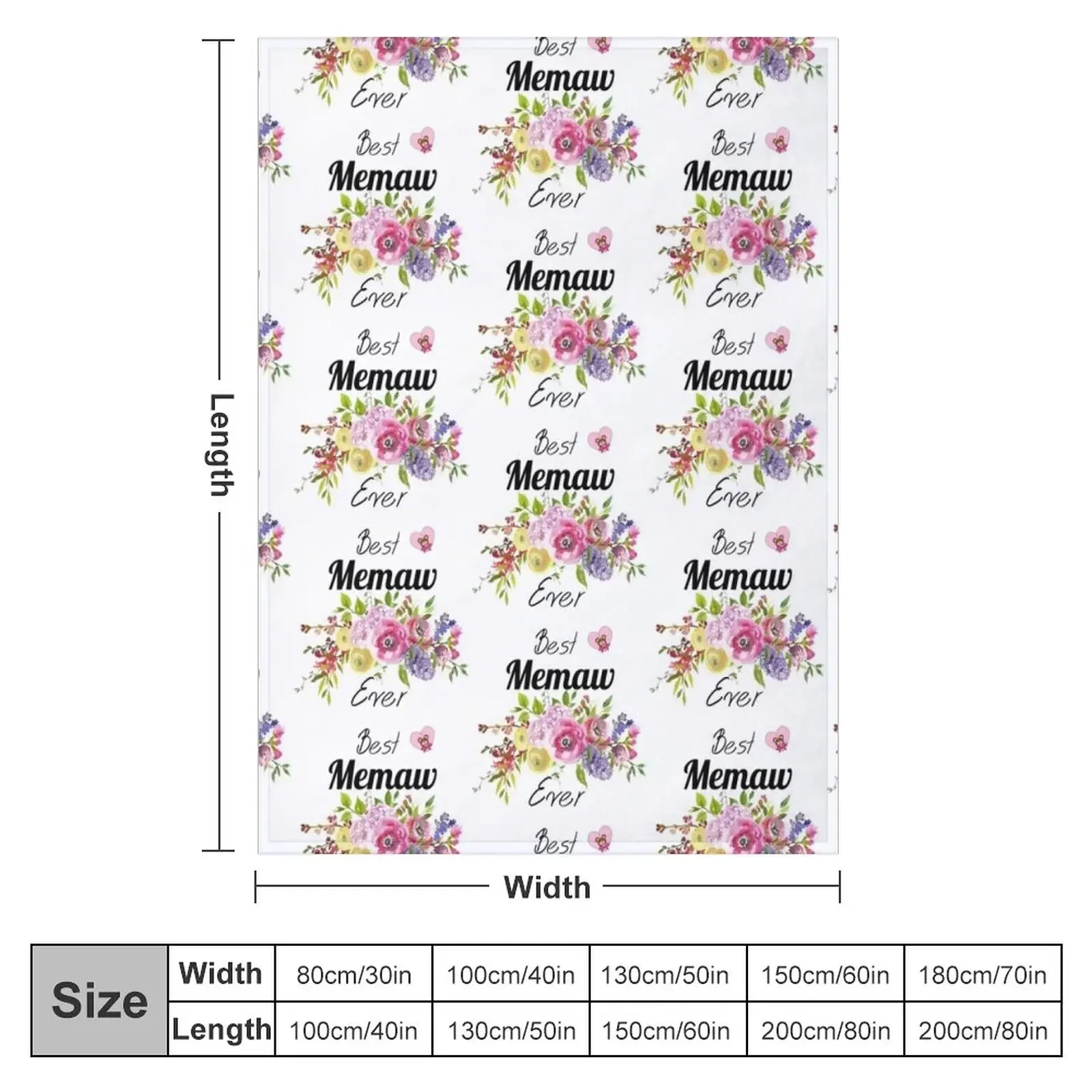 Memaw Gifts - Memaw Mothers Day Birthday for Mother's Day Idea Throw Blanket For Baby Thin Blankets