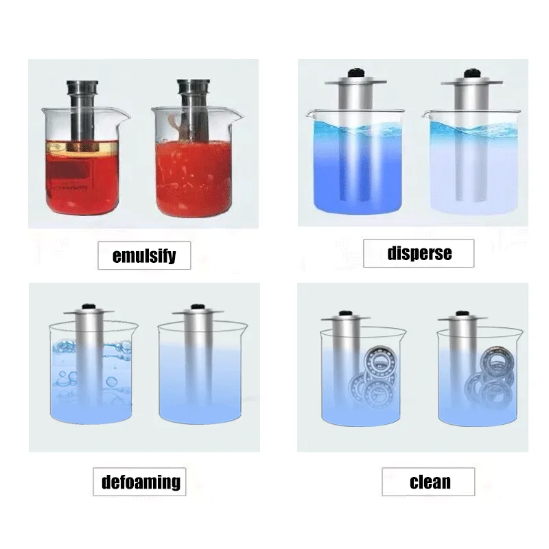 900W input ultrasonic shaker high power industrial laboratory cleaning stirring dissolution dispersing defoaming emulsification