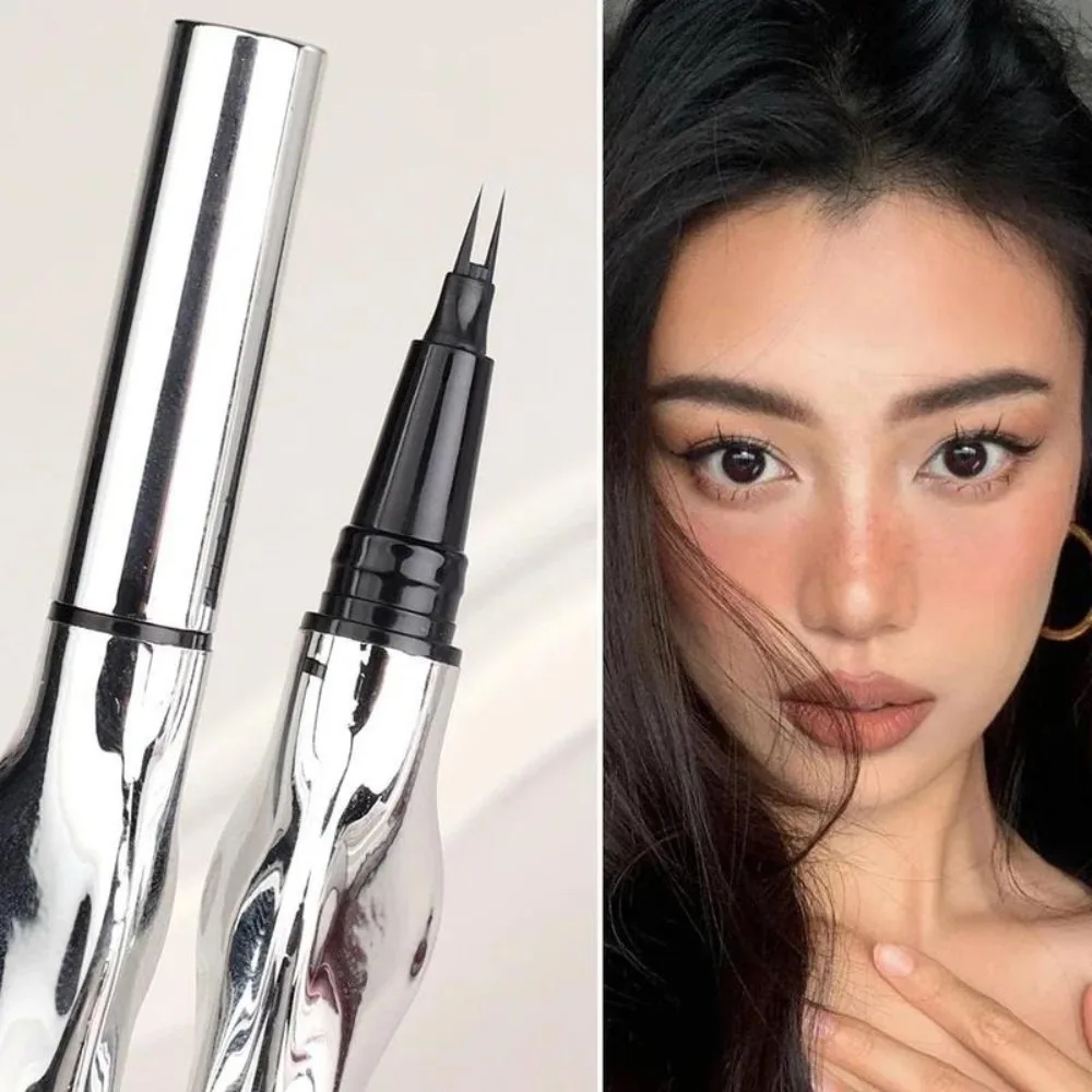 Professioneller wasserdichter wilder Augenbrauenstift, 2 Punkte, ultrafeine Spitze, Augenbrauentattoo, langlebig, leicht zu greifen, ultrafeine flüssige Augenbrauen