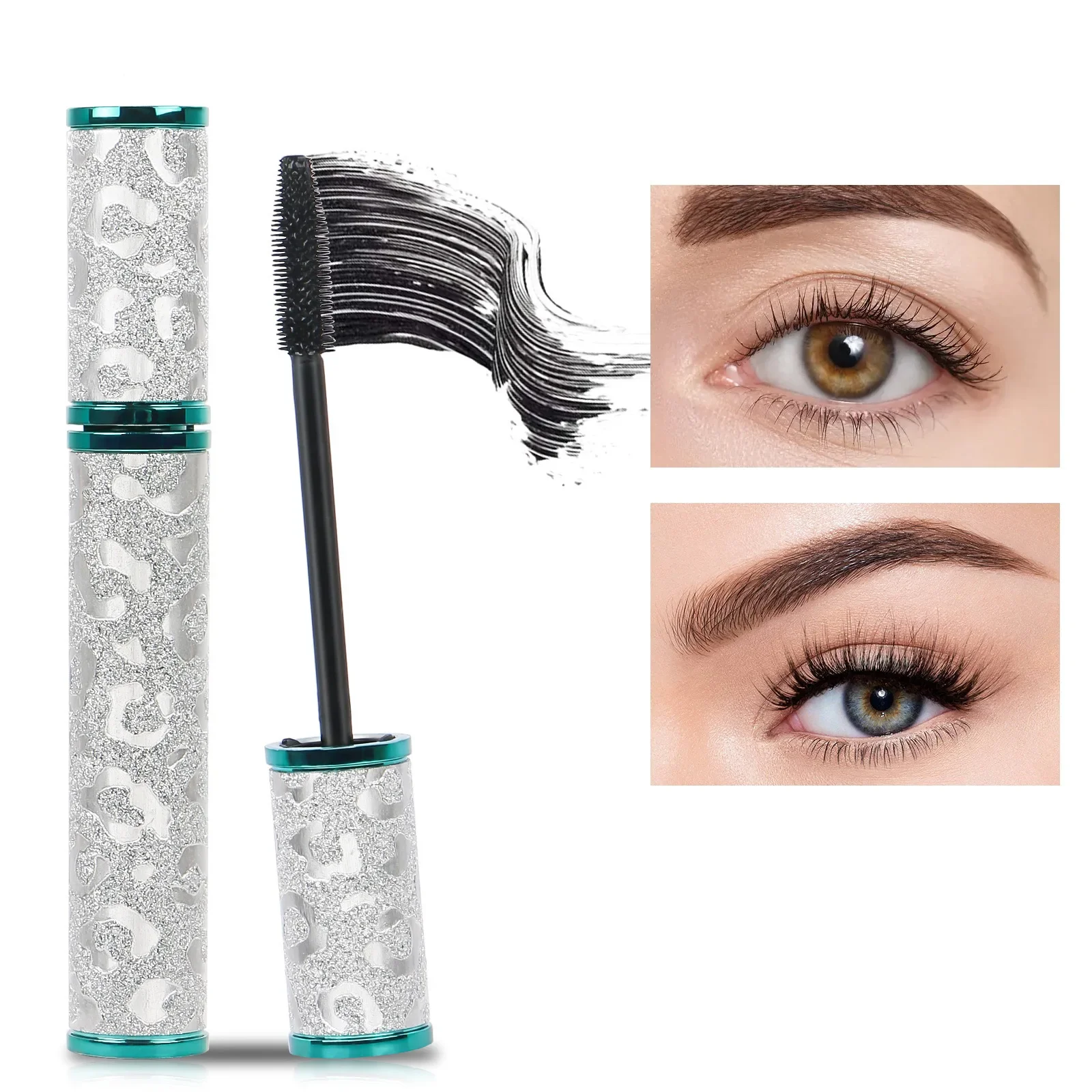 Máscara de pestañas resistente al agua Hypercurl más larga, gruesa, alargada, impermeable, a prueba de sudor y no manchada: máscara negra voluminizadora