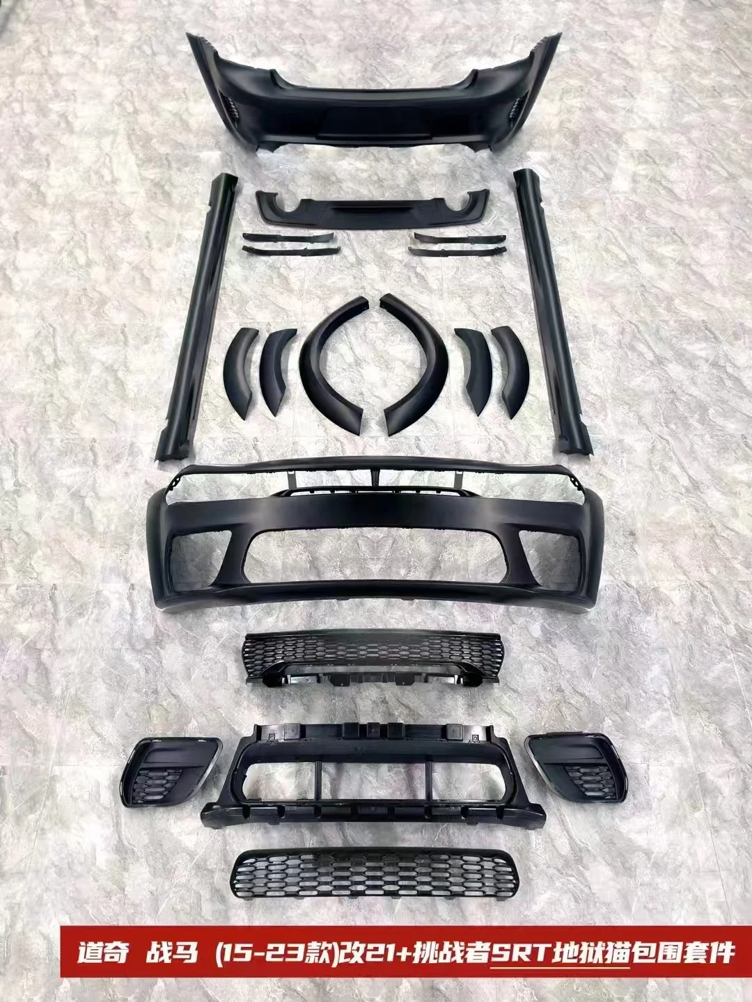 

ForNew Condition Manufacturing For Dodge Charger 2015-2023 SRT Car Full Wide Body Kit With Front & Rear Bumper Grille Eyebrow