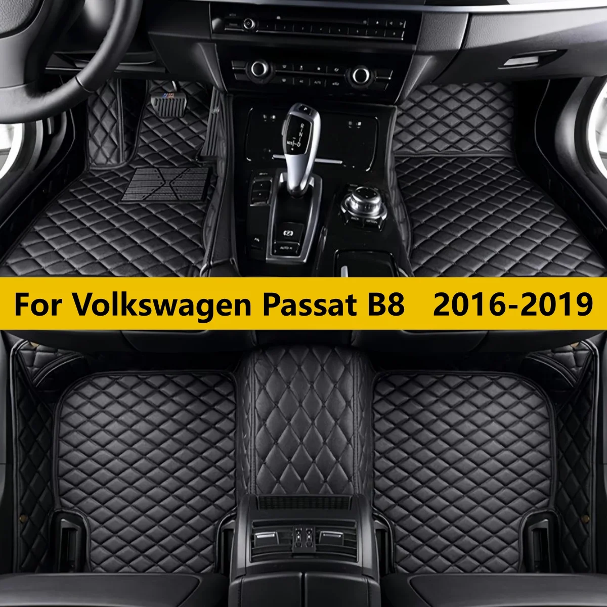 

Custom Car Floor Mats For Volkswagen Passat B8 2016 2017 2018 2019 Automotive Leather Foot Carpets Pads Full Set Vehicle Matts