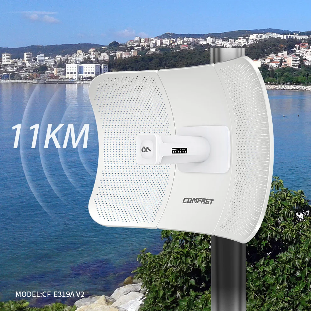 Imagem -02 - Comfast-roteador Externo Cpe Wifi Ponte sem Fio ap Repetidor Amplificador Alta Potência Extensor de Longo Alcance Alta Potência 2.4g 900mbps 111km