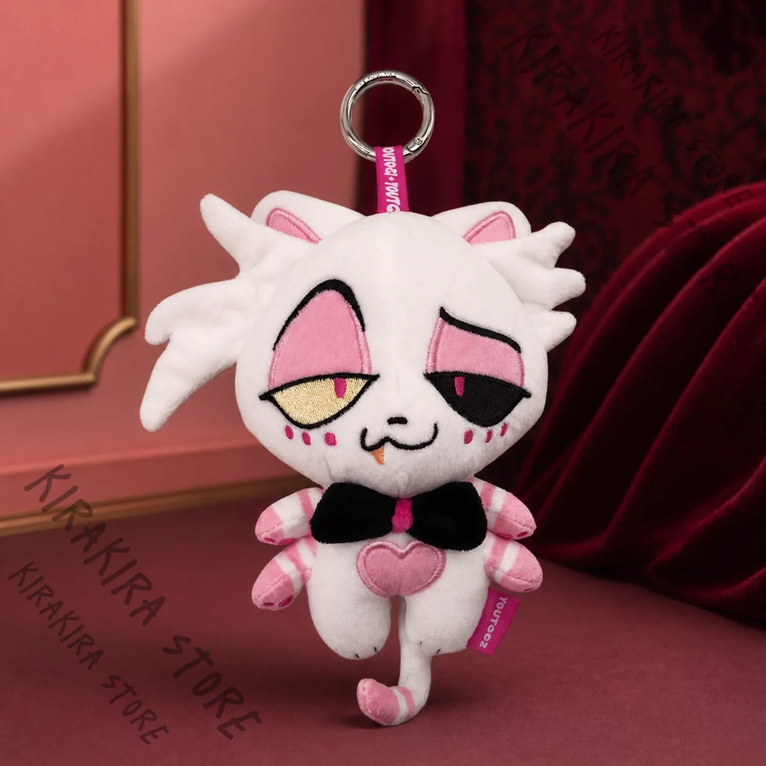 

Hazbin Hotel Angel Dust Official Fluffy Keychain Pendant Garage Kits Figurine Cotton Hanging Ornament High Quality Cosplay Goods