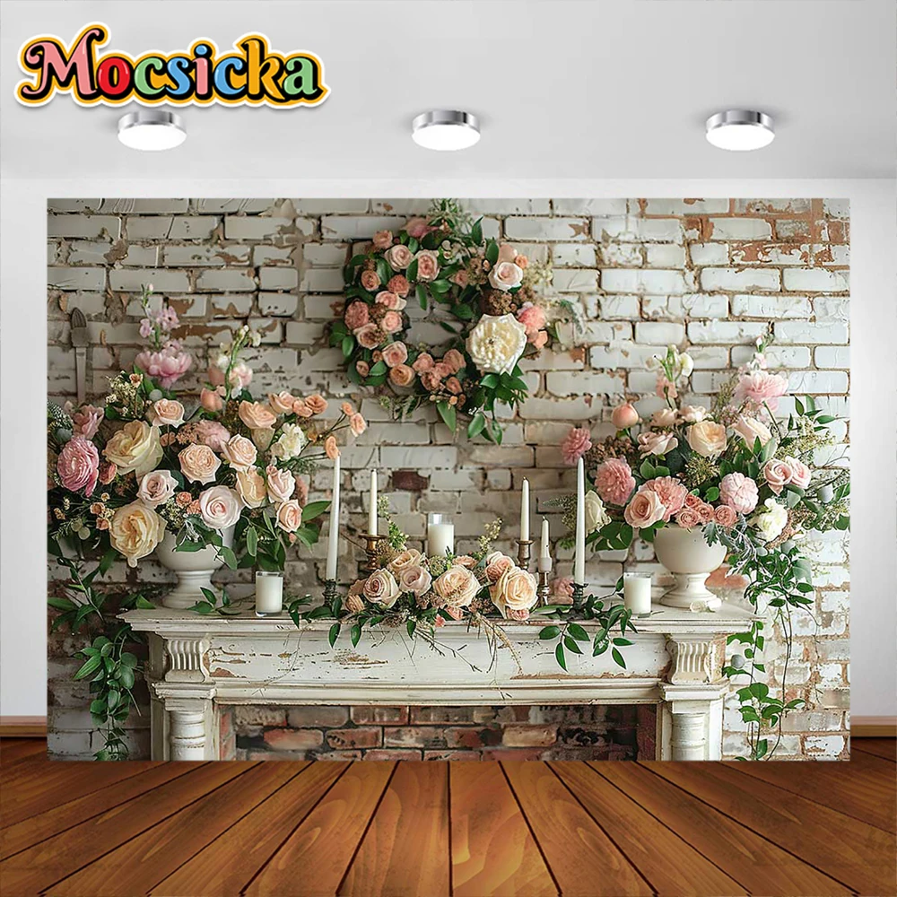 Musim semi Bohemian latar belakang fotografi Pampas dekorasi rumput anak perempuan potret pesta bersalin bunga Antik tirai foto latar belakang