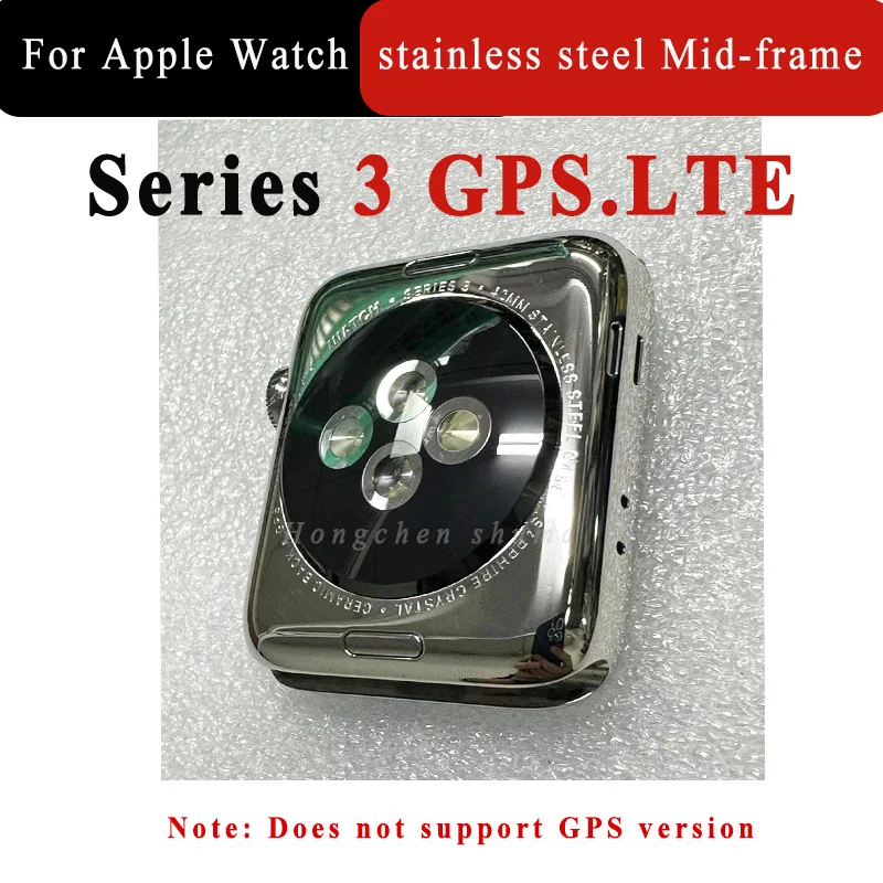 For Apple Watch Stainless Steel Middle Frame With Side Roller Digital Crown Series 3 38mm 42mm Celluar LTE Replacement Parts