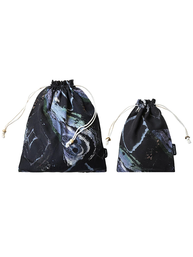 

MSLAN Deconstructed Personalized Irregular Print Drawstring Storage Bag Dustproof Pocket Flat Shape Non-Waterproof for Daily Use