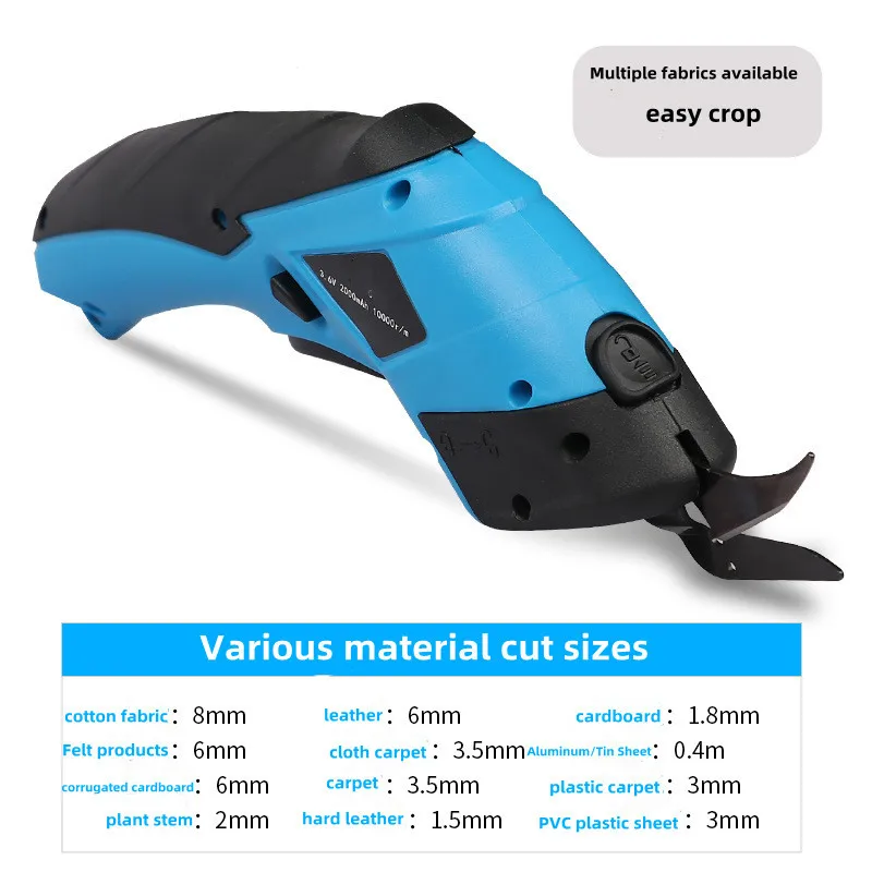 Handheld Electric Scissors Cloth Cutting Machine 3.6V Lithium Charging Leather Sewing Tailor Scissor Tungsten Steell Doubl Blade