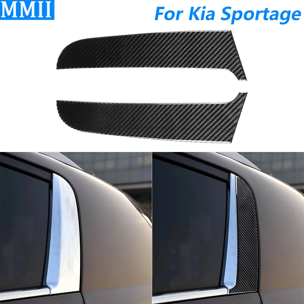 

Для Kia Sportage 2011-2016 углеродное волокно, заднее окно двери, внешняя панель стойки, накладка, автомобильные аксессуары, декоративная наклейка