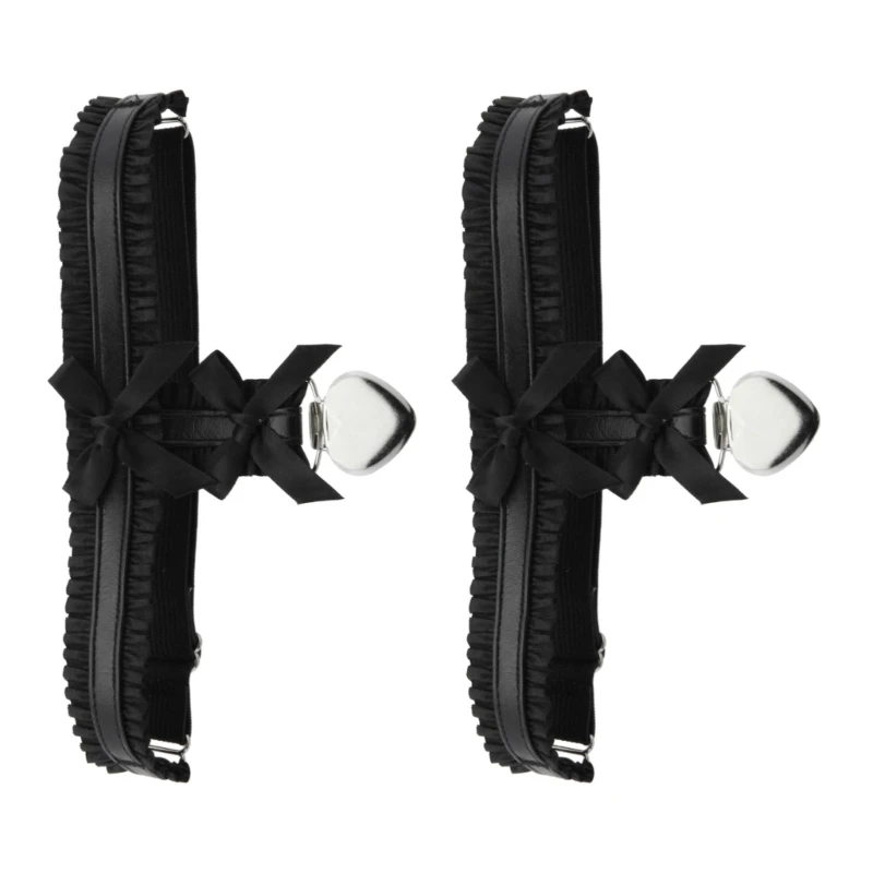 ファッショナブルなレースガーター腿ベルト滑り止め弾性デザインエレガントなちょう結びデザインの脚ストラップ女性のためのストッキング