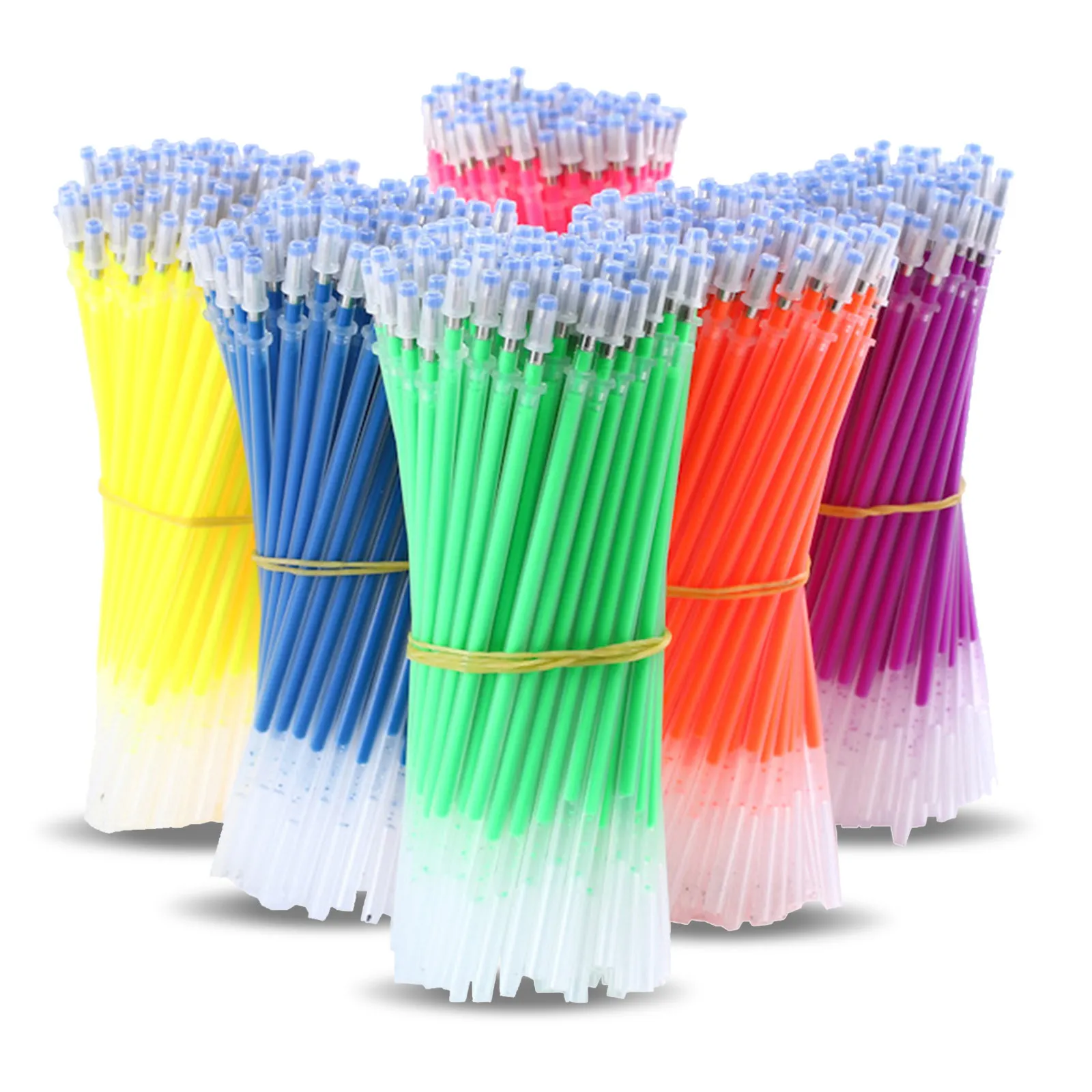 

50Pcs Smooth Gel Pen Refills Fluorescent Ink Fast Drying Premium Quality for Note Taking Journaling School Study Portable