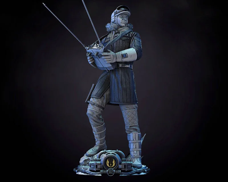 1/24 75mm 1/18 100mm Resin Model Kits Scout Soldier Sculpture Unpainted No Color RW-1187