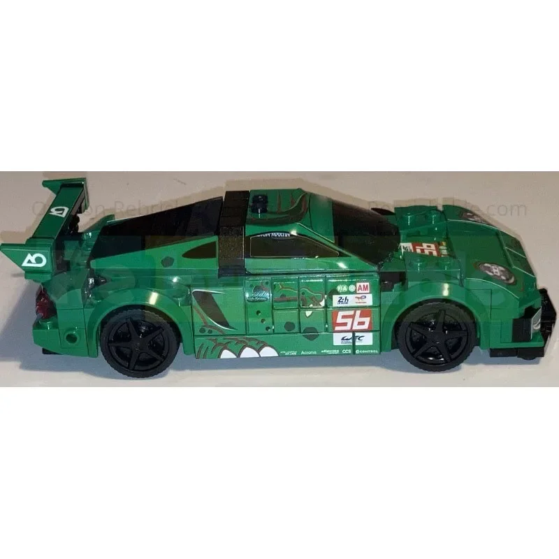 MOC-187423 nuevo modelo clásico de bloques de construcción de coche de carreras deportivo determinado de los años 90, 262 piezas, juguete de cumpleaños para niños y niños