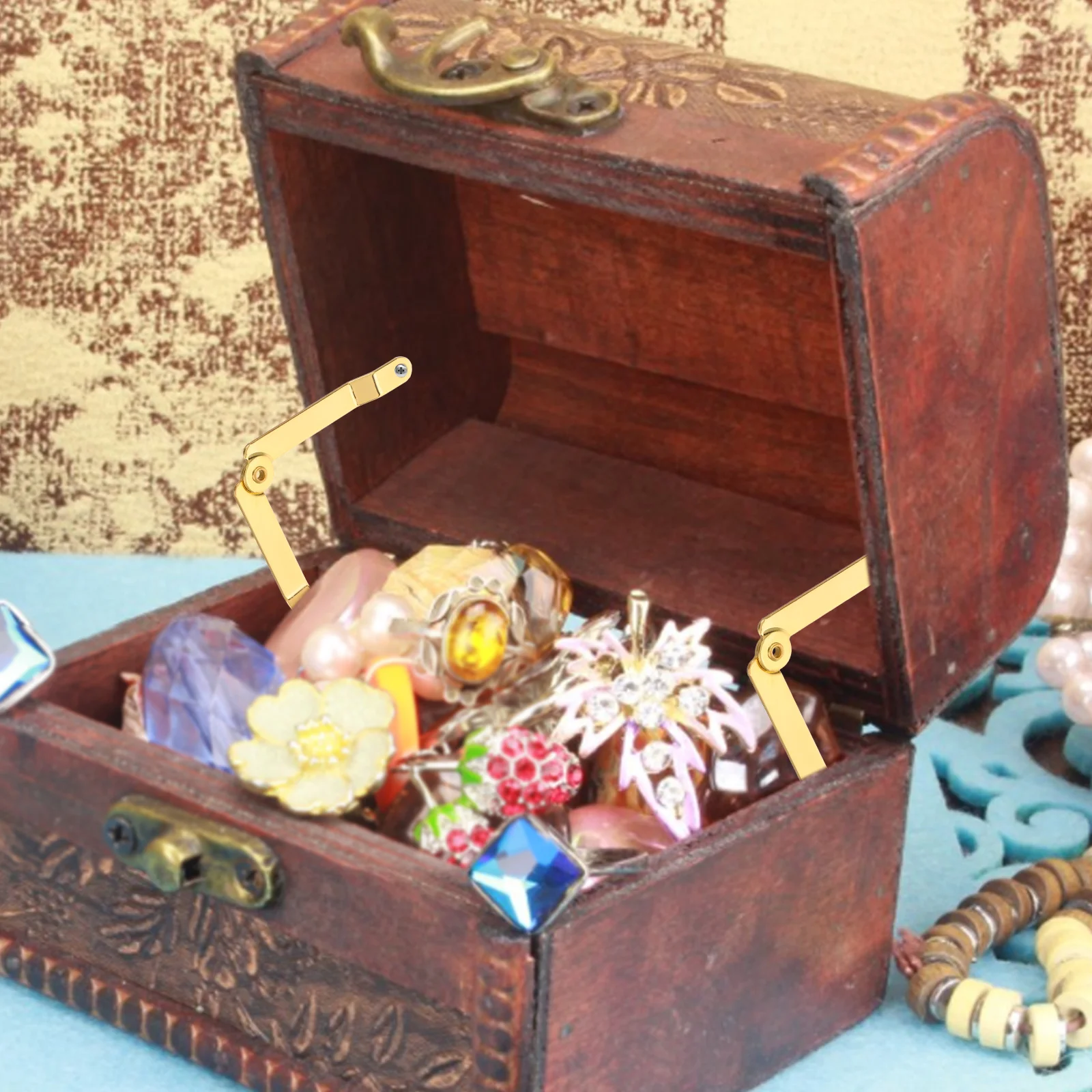 

6-шт. шарнирные опорные петли с железной крышкой для сундука для тяжелых условий эксплуатации