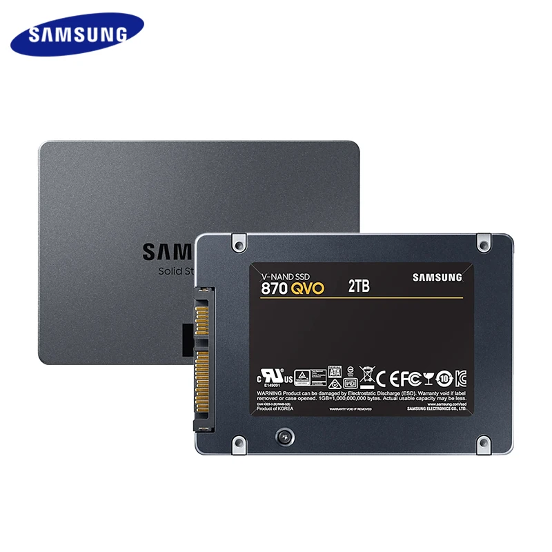 Samsung-interno ssd 870 qvo sataiii, unidade de estado sólido, ssd2tb4tb, velocidade de leitura 560 mb/s, qlc para laptop e desktop