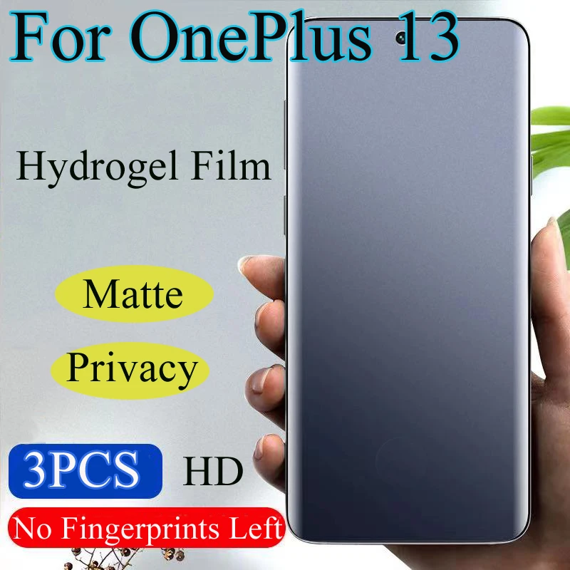 OnePlus13 Privacy Hydrogel Film For OnePlus 13 Matte Screen Protector 1+ 13 Antipeeping Full Coverage HD Blue Light Frosted