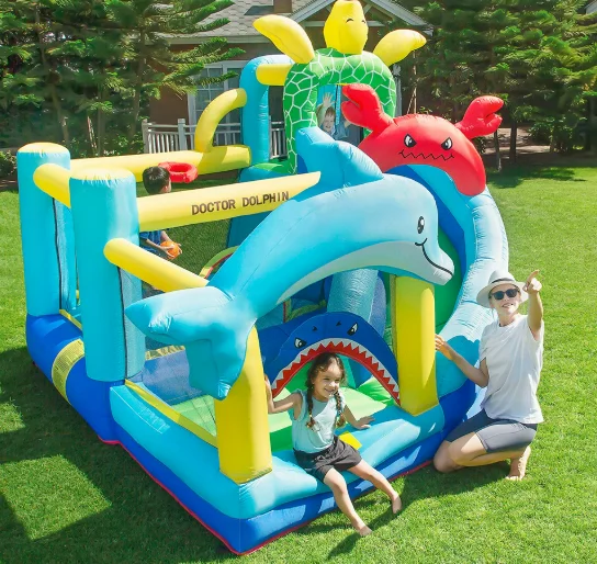 

Kids Inflatable Bounce House Combo Bouncy Castle with Slide Jumping Castle Bouncer for Entertainment