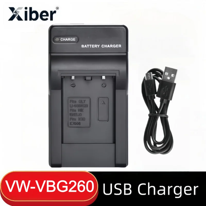 

VW-VBG260 Battery USB Charger for Panasonic CGA-DU07 CGA-DU14 CGA-DU21 VW-VBG070/130/260 VW-VBG130 VW-VBG260 VW-VBD140 VW-VBD210